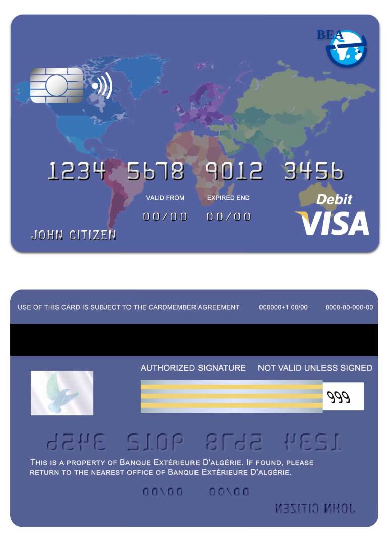 Algeria Exterieure bank visa card